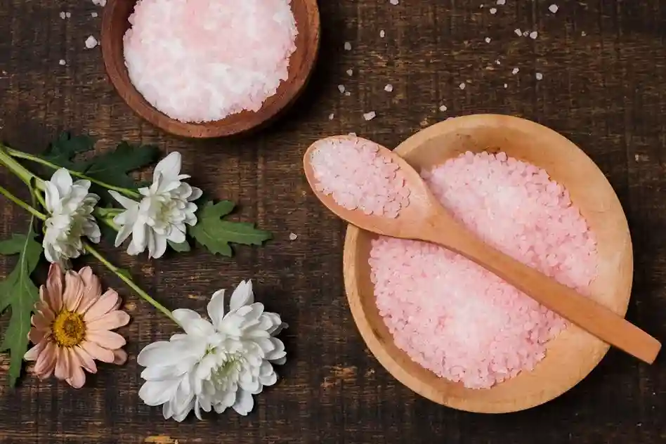 Bath and spa Himalayan salt